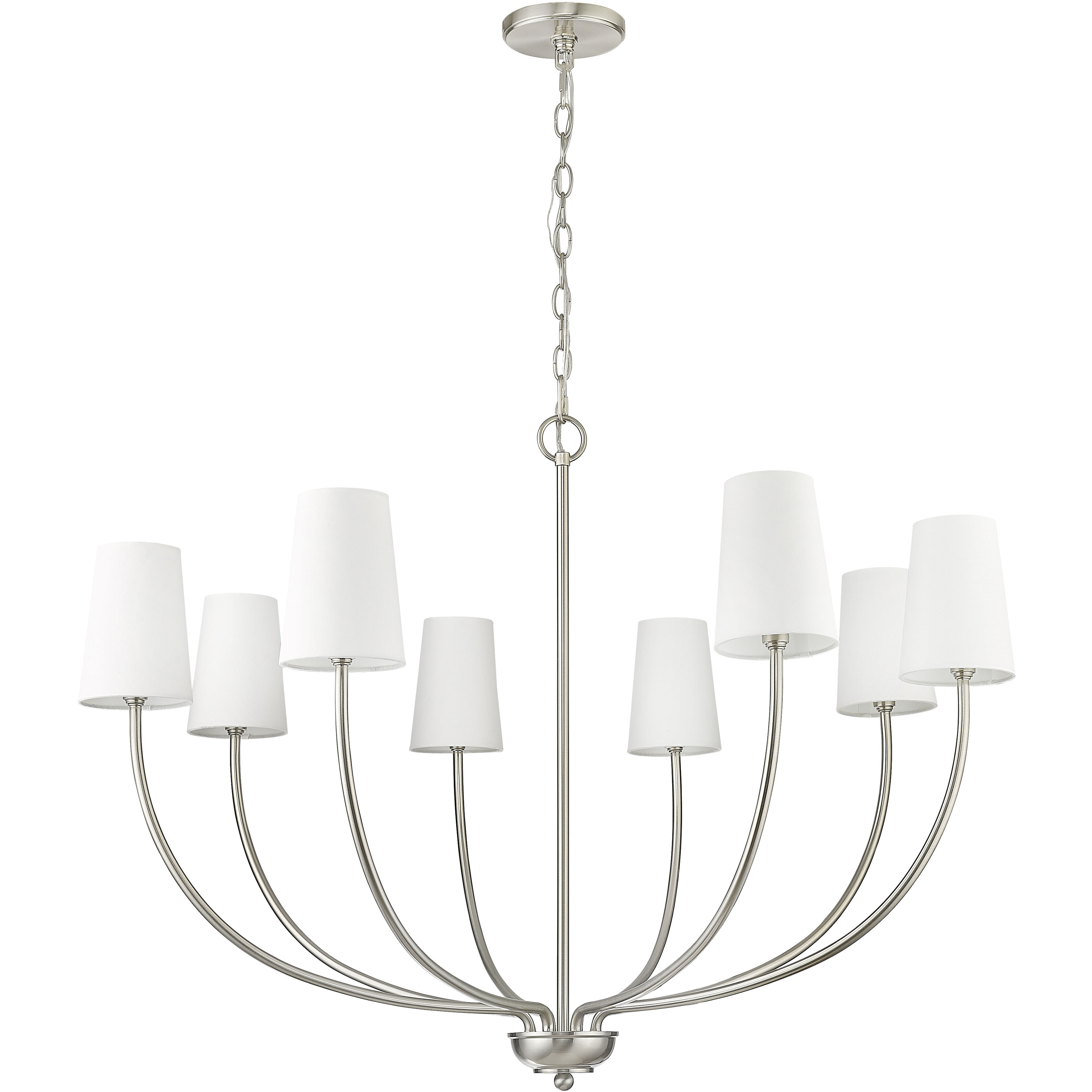 Kandor 8 Light 38 inch Brushed Nickel Chandelier Ceiling Light
